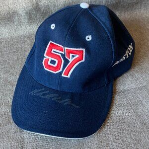 Manny Delcarmen #57 Autographed Boston Baseball Cap